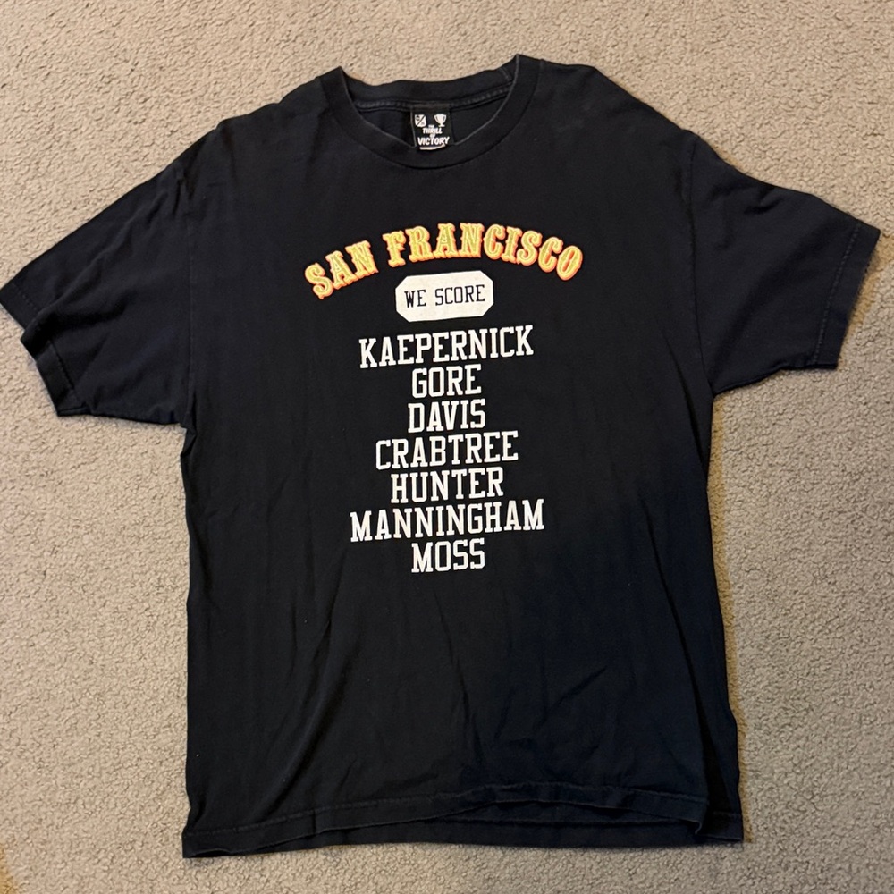 TRUE-Haight Throw Back SF 49ers Offense Graphic Tee Size Large